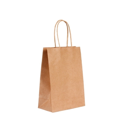 Gravure yang Dapat Didaur Ulang Membawa Tas Belanja Varnishing Takeaway Food Kraft Paper Bag