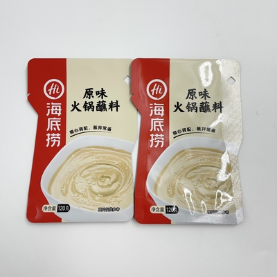 Aluminium stand up kantong kemasan saus cair dapat dimasak tahan tusukan suhu tinggi